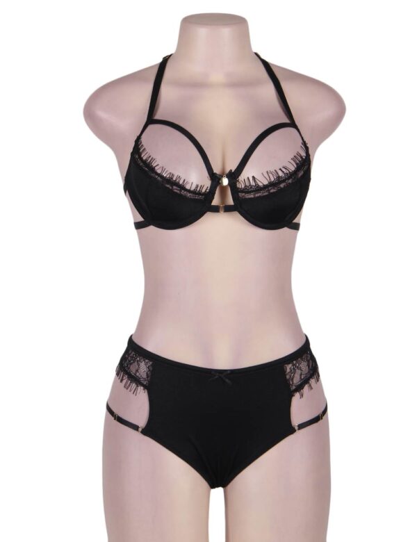 Ensemble balconnet dentelle effilochée Thalia (4) Ensemble balconnet dentelle effilochée Thalia