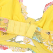 Ensemble broderie florale 4 pièces jaune Floralie