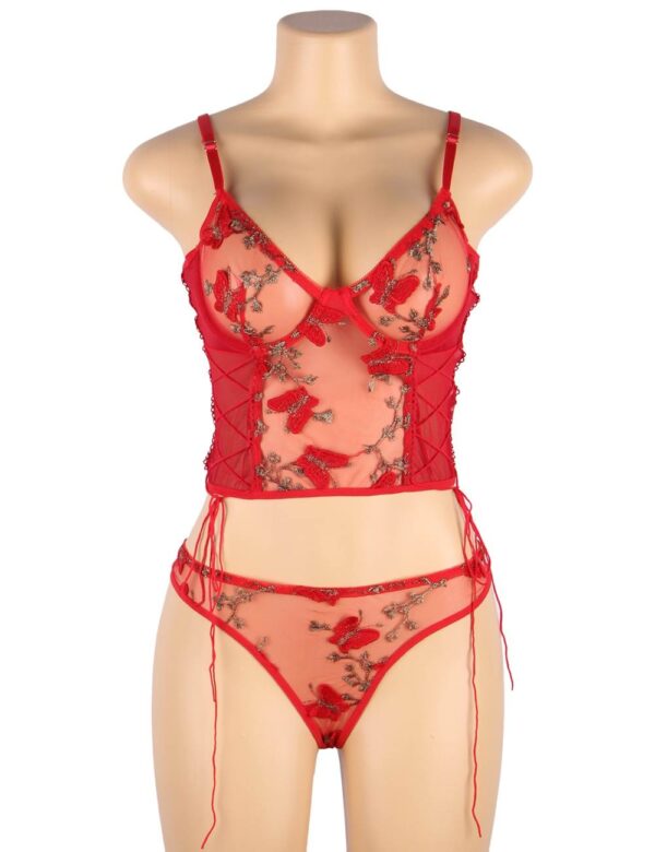Ensemble bustier culotte Red Garden