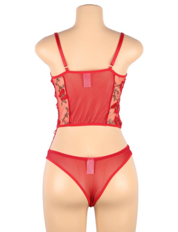 Ensemble bustier culotte Red Garden