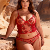 Ensemble bustier culotte Red Garden