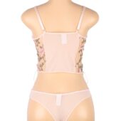 Ensemble bustier culotte Secret Garden rose (2) Ensemble bustier floral Secret Garden