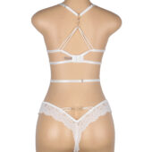 Ensemble guêpière 3 pièces blanc (6) Ensemble guêpière 3 pièces