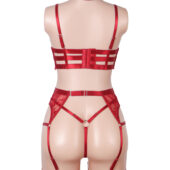 Ensemble harnais dentelle 4 pièces col choker Ravenna
