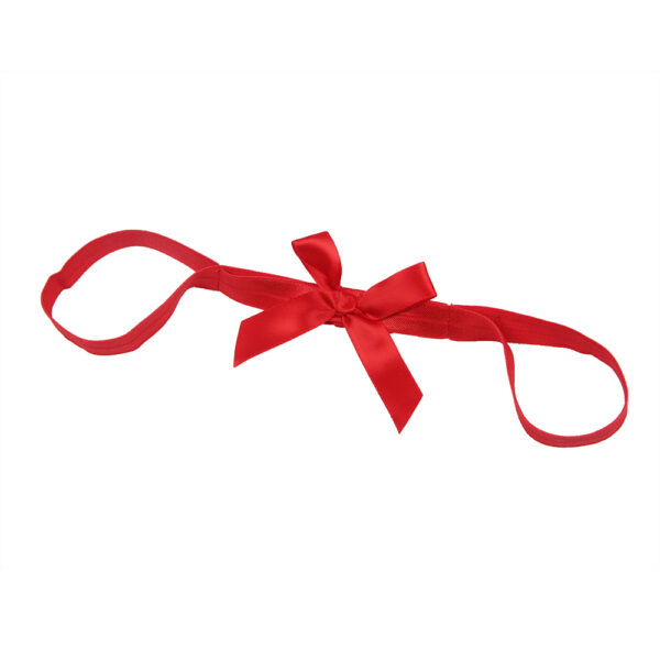 Ensemble harnais nœuds satin et menottes rouge Amora (4) Ensemble harnais nœuds satin et menottes rouge Amora
