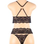 Ensemble lingerie dentelle Florale noire Elara (3) Ensemble lingerie dentelle Florale noire Elara