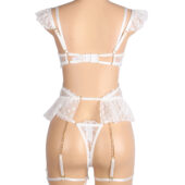 Ensemble lingerie mariage dentelle volants tulle pois blanc (4) Ensemble lingerie mariage dentelle volants tulle pois blanc