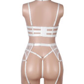Ensemble lingerie mariage harnais dentelle Blanche (3) Ensemble lingerie mariage harnais dentelle Blanche