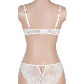 Ensemble soutien-gorge et string dentelle échancré — blanc (5) Ensemble lingerie mariage dentelle échancré — blanc