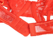 Ensemble soutien-gorge et string dentelle échancré — rouge (6) Ensemble soutien-gorge et string dentelle échancré — rouge