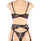 Ensemble soutien-gorge mesh porte-jarretelles dentelle florale (2) Ensemble soutien-gorge mesh porte-jarretelles dentelle florale