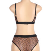 Ensemble triangle mesh imprimé léopard (4) Ensemble triangle mesh imprimé léopard