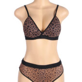 Ensemble triangle mesh imprimé léopard (5) Ensemble triangle mesh imprimé léopard