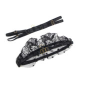 Ensemble volants tulle pois porte-jarretelles Capucine noir (6) Ensemble volants tulle pois porte-jarretelles Capucine