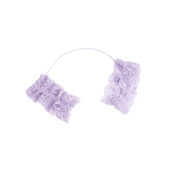 Guêpière dentelle florale avec menottes en tissu — violet (2) Guêpière dentelle florale avec menottes en tissu — violet