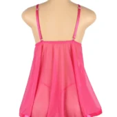 Nuisette rose évasée à sequins brillants