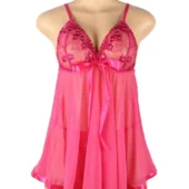 Nuisette rose évasée à sequins brillants