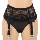 Porte-jarretelles dentelle florale Nyssa noir (5) Porte-jarretelles dentelle florale Nyssa