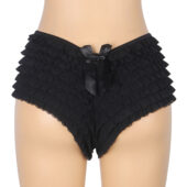 Shorty bouffant avec nœud noir (3) Shorty bouffant avec nœud