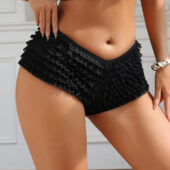 Shorty bouffant avec nœud noir (5) Shorty bouffant avec nœud