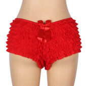 Shorty bouffant avec nœud rouge (5) Shorty bouffant avec nœud