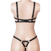 Soutien-gorge et string harnais nœuds noir (6) Soutien-gorge et string harnais nœuds noir