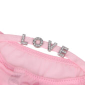 String cœur brodé Câlin rose (6) String cœur brodé Câlin