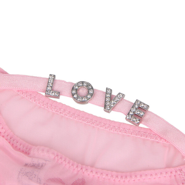 String cœur brodé Câlin rose (6) String cœur brodé Câlin