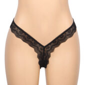 String dentelle échancré Lacea noir (3) String dentelle échancré Lacea