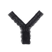 String dentelle échancré Lacea noir (4) String dentelle échancré Lacea