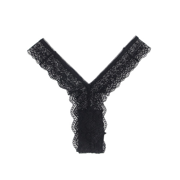 String dentelle échancré Lacea noir (4) String dentelle échancré Lacea