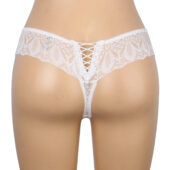 String dentelle lacée Verona blanc (2) String dentelle lacée Verona