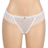 String dentelle lacée Verona blanc (3) String dentelle lacée Verona