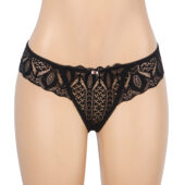 String dentelle lacée Verona noir (3) String dentelle lacée Verona