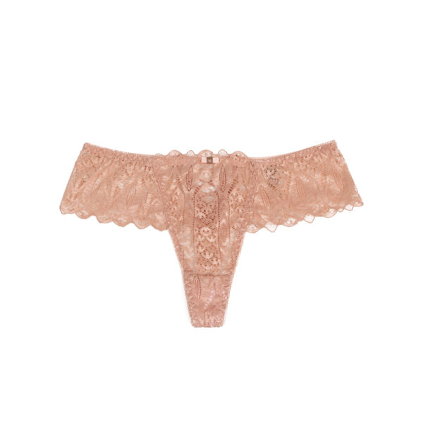 String dentelle lacée Verona rose (3) String dentelle lacée Verona