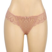 String dentelle lacée Verona rose (4) String dentelle lacée Verona