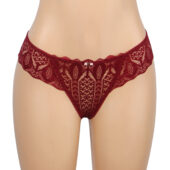 String dentelle lacée Verona rouge (3) String dentelle lacée Verona