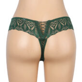 String dentelle lacée Verona vert (3) String dentelle lacée Verona