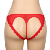 String échancré cœur Coralie rouge (3) String échancré cœur Coralie