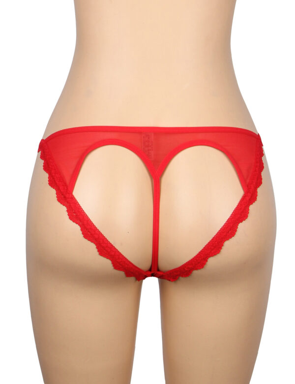 String échancré cœur Coralie rouge (3) String échancré cœur Coralie