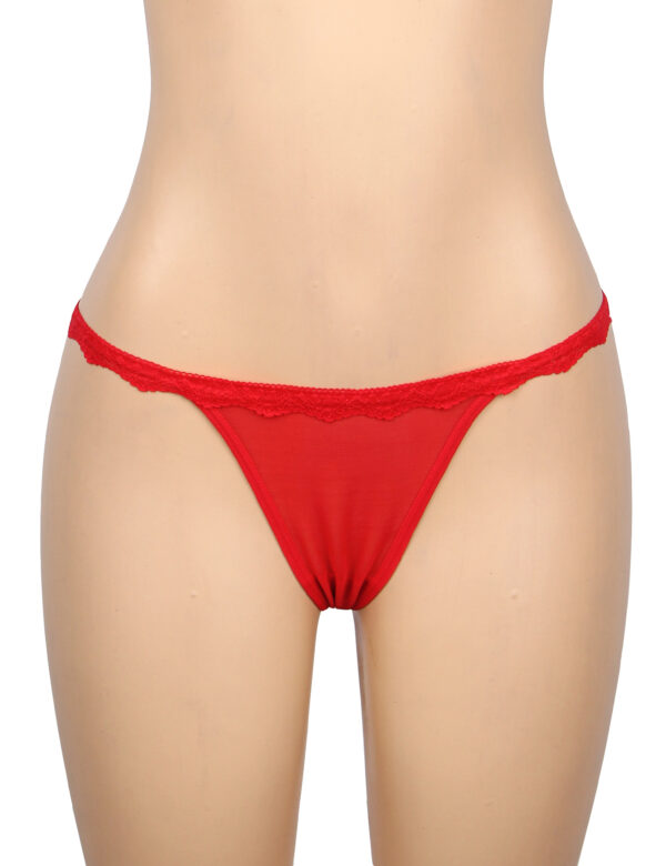 String échancré cœur Coralie rouge (4) String échancré cœur Coralie